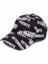 Vetements Logo Print Six-panel Cap In Black