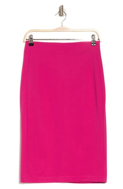 T Tahari Pull-on Ponte Pencil Skirt In Rosa