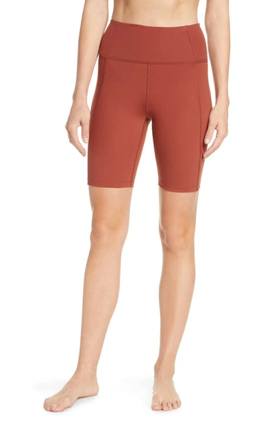 Girlfriend Collective High Waist Bike Shorts In Sedona