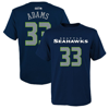 OUTERSTUFF YOUTH JAMAL ADAMS COLLEGE NAVY SEATTLE SEAHAWKS MAINLINER PLAYER NAME & NUMBER T-SHIRT