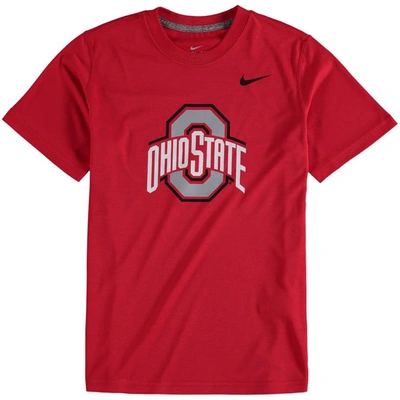 Nike Kids' Youth  Scarlet Ohio State Buckeyes Logo Legend Dri-fit T-shirt
