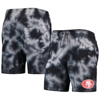 New Era Black San Francisco 49ers Tie-dye Shorts