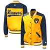 STARTER STARTER GOLD MILWAUKEE BREWERS THE LEGEND FULL-SNAP JACKET