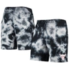 New Era Black Boston Celtics Fleece Tie-dye Shorts In Black