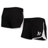 New Era Women's  Black Oakland Athletics Stretch French Terry Shorts In Black