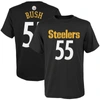 OUTERSTUFF YOUTH DEVIN BUSH BLACK PITTSBURGH STEELERS MAINLINER PLAYER NAME & NUMBER T-SHIRT