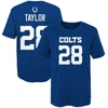 OUTERSTUFF YOUTH JONATHAN TAYLOR ROYAL INDIANAPOLIS COLTS MAINLINER PLAYER NAME & NUMBER T-SHIRT