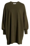 Bb Dakota By Steve Madden Olivia Long Sleeve Sweater Minidress In Surplus Green