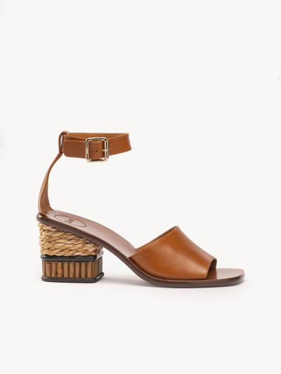 Chloé Laia Heeled Sandal In Brown
