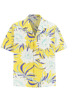 VALENTINO BOWLING SHIRT WITH STREET FLOWERS COUTURE PEONIES PRINT