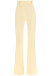 Hebe Studio Bianca Cady Flared Trousers In Yellow