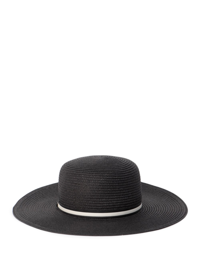 Borsalino `giselle` Large Brim Hat In Nero