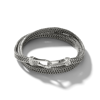 John Hardy Sterling Silver Classic Chain Triple Wrap Woven Link Bracelet In Sterling Silver