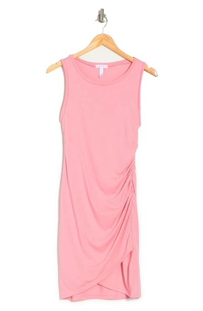 Leith Ruched Body-con Sleeveless Dress In Pink Peony