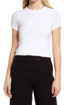 Halogen Shirttail Hem T-shirt In White