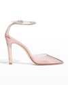 STUART WEITZMAN STUART GLAM 100MM ANKLE-STRAP PUMPS