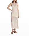 Rag & Bone Riley Crochet-knit Split Hem Maxi Dress In Ivory