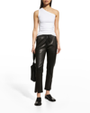Rosetta Getty One-shoulder Peplum Tank Top In White