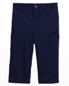 Polo Ralph Lauren Boy's Flat Front Chino Pants In Aviator Navy