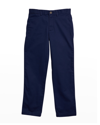 Ralph Lauren Kids' Boy's Flat Front Chino Pants In Aviator Navy