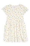 Harper Canyon Kids' Pocket T-shirt Dress In Ivory Egret Fruit Toss