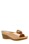 Gc Shoes Sydney Floral Platform Wedge Sandal In Blush