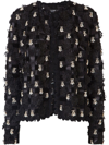 Dolce & Gabbana Crystal-embellished Woven Jacket In Black