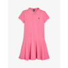 Polo Ralph Lauren Logo-embroidered Cotton-blend Polo Dress 7-11 Years In Baja Pink