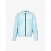 Msftsrep Water-print Regular-fit Cotton Jacket In Light Blu