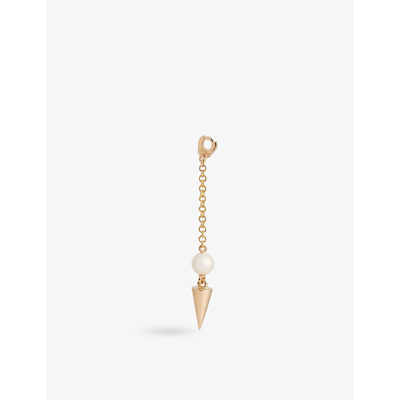 Maria Tash 18kt Yellow Gold 40mm Spike Drop Earring