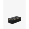 Smythson Panama Cross-grain Leather Jewellery Travel Case In Black