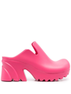 Bottega Veneta 95mm Flash Molded Rubber Mules In Pink