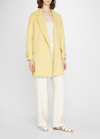 Max Mara Beira Open Front Wool-cashmere Oversized Coat In Lemon