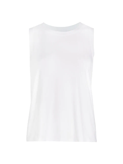 Beyond Yoga Balanced Knot Muscle Tank In Cloud White