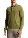 Theory Long-sleeve Heathered Polo Shirt In Capulet