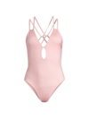 Peixoto Isla Crisscross One-piece Swimsuit In Champagne Pink