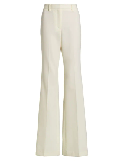 Nili Lotan Arielle Wool Flare Trousers In Ivory