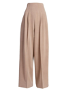 CHLOÉ WOMEN'S PLEATED HIGH-WAISTED WIDE-LEG TROUSERS