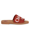 Chloé Woody Slides In Red