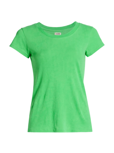 L Agence Cory High-low Tee In Pop Green