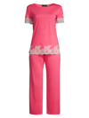 Natori Luxe Shangri-la Short Sleeve Pajamas Set Basics In Nocolor
