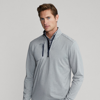 Rlx Golf Performance Quarter-zip Pullover In Heather/polo Black