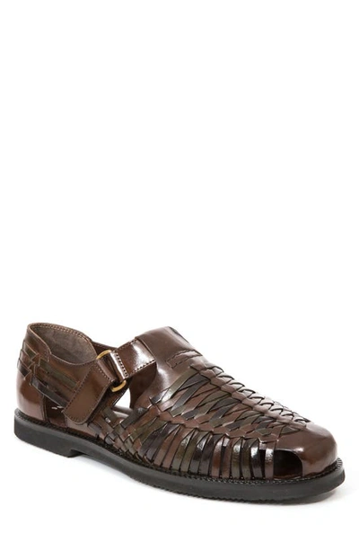 Deer Stags Men's Bamboo-inspired Fisherman Sandal Men's Shoes In Dark Brown