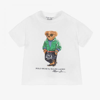 Ralph Lauren Babies' Boys White Bear T-shirt