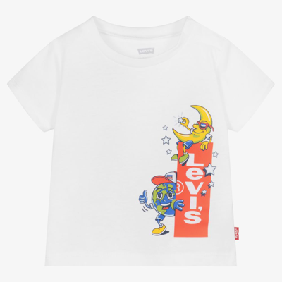 Levi's Babies' Boys White Cotton Logo T-shirt