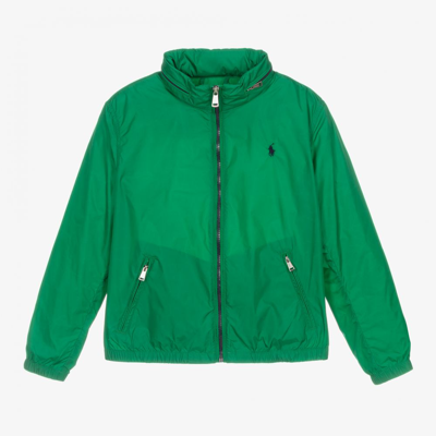 Polo Ralph Lauren Boys Teen Green Windbreaker Jacket