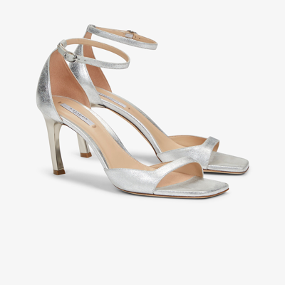 M.m.lafleur The Ella Sandal - Brushed Metallic In Silver