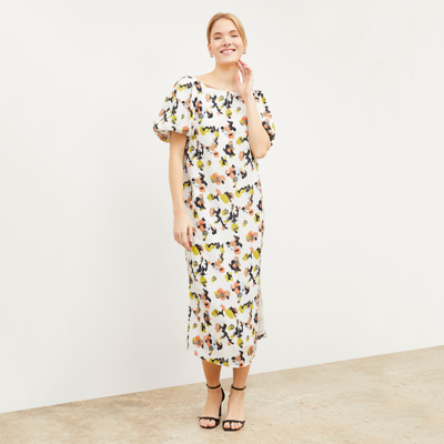 M.m.lafleur The Gali Dress - Meadow Print Linen In Multicolor