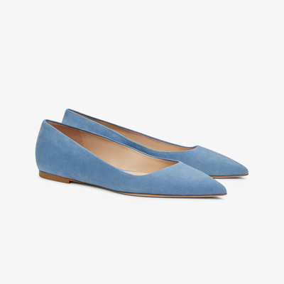 M.m.lafleur The Rowan Flat - Suede In Sky Blue