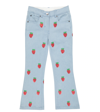 STELLA MCCARTNEY SEQUINED STRAWBERRIES FLARED JEANS